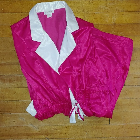Offer$15🌷Vintage BARBIZON Hot Pink Silky Robe - Picture 8 of 8